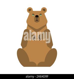 Grizzly Bear isolated. beast predator Vector illustration Stock Vector