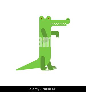 Crocodile Cartoon isolated. croc alligator Vector illustration Stock Vector