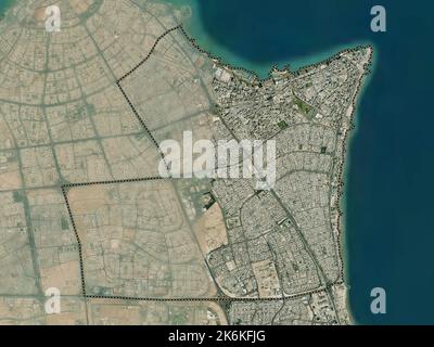 Hawalli, province of Kuwait. High resolution satellite map Stock Photo