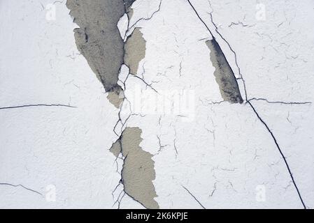 industrial background of chipped paint on an old wall Stock Photo