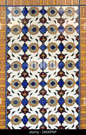 industrial background of colourful vintage tiles Stock Photo