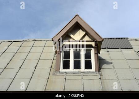 industrial background of a retro roof Stock Photo