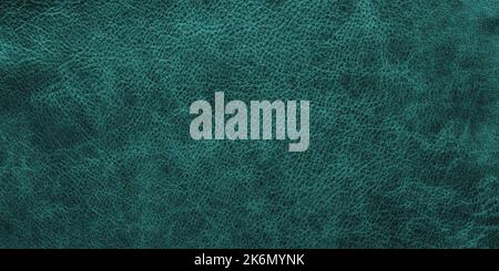 Green leather texture, close-up, background surface Stock Photo