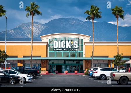 Upland, CA – Oct 10, 2022: Dick’s Sporting Goods is America’s largest sporting goods retailer with more than 850 stores. Stock Photo