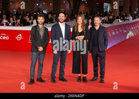 October 14, 2022, Rome, Rome, Italy: Italian directors Matteo Rovere, Michele Alhaique, Enrico Maria Artale, Francesca Mazzoleni attend the red carpet of ''Romulus II'' during second evening of seventeenth edition of Rome Film Fest  (Credit Image: © Matteo Nardone/Pacific Press via ZUMA Press Wire) Stock Photo