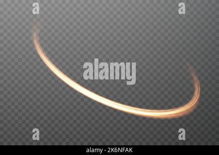 Luminous white lines of speed. Light glowing effect. Abstract motion lines. Light trail wave, fire path trace line, car lights, optic fiber and Stock Vector