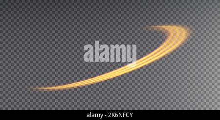 Luminous white lines of speed. Light glowing effect. Abstract motion lines. Light trail wave, fire path trace line, car lights, optic fiber and Stock Vector