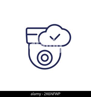 ip camera and a cloud line icon, vector Stock Vector Image & Art - Alamy