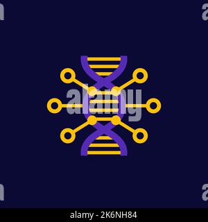 DNA sequencing, genetics vector icon Stock Vector