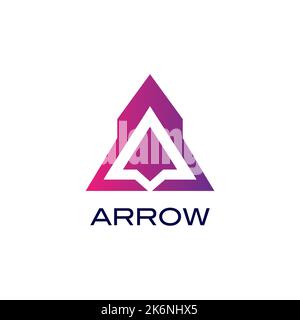 Arrow Logo Triangle Concept. Letter A simple design Stock Vector