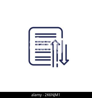 case priority line icon on white Stock Vector