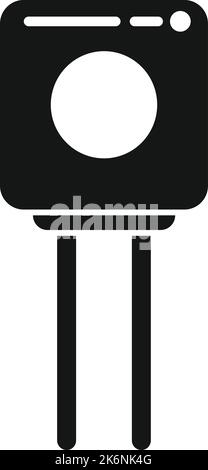 Audio resistor icon simple vector. Electric circuit. Computer energy ...