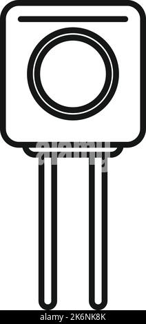 Chemistry resistor icon outline vector. Electronic chip. Electric ...