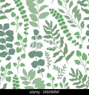 Vintage leaves vector background. Creative texture for fabric, textile, design and fashion prints. Stock Vector