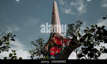 Damascene Sword Monument | نصب السيف الدمشقي, دمشق, سوريا Stock Photo