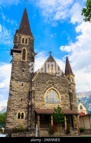 Catholic Church of St. Joseph in Interlaken, Switzerland Stock Photo