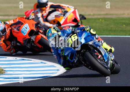 October 15, 2022: Joan Mir (SPA) on the No.36 Suzuki from Team Suzuki Ecstar on qualification day for the 2022 Animoca Brands Australian Grand Prix at Phillip Island Grand Prix Circuit, Victoria, Australia. Sydney Low/Cal Sport Media Stock Photo