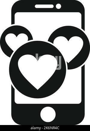 Phone subscribe like icon simple vector. Email message. Notice button Stock Vector