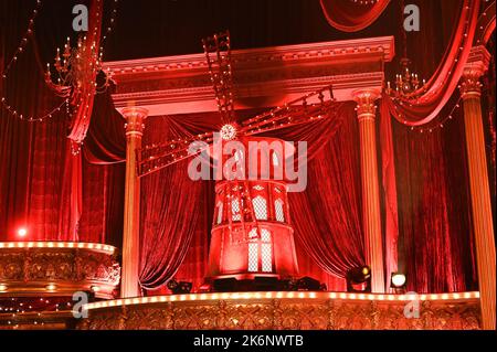 Cologne, Germany. 14th Oct, 2022. The set of 'Moulin Rouge! The Musical,' which premieres at the Musical Dome in November. Credit: Horst Galuschka/dpa/Alamy Live News Stock Photo