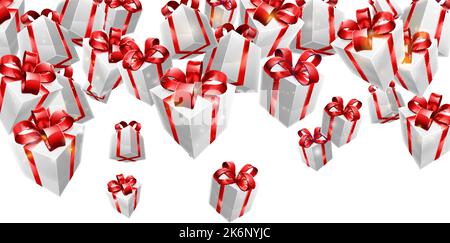 Prizes, Gifts Or Presents In Boxes Falling Design Stock Vector