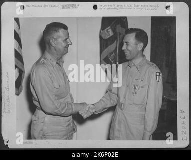 Lt. General Joseph W. Stillwell gives General Chiang Kai-shek the ...