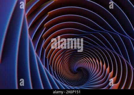 Wonderful Abstract colourful swirl golden ratio background. Starburst dynamic wave. 3d rendering illustration  Background pattern for design. Stock Photo