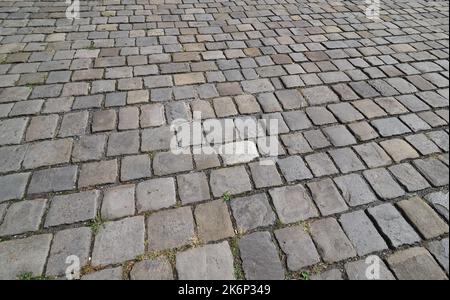 grey cobblestone texture useful as a background Stock Photo