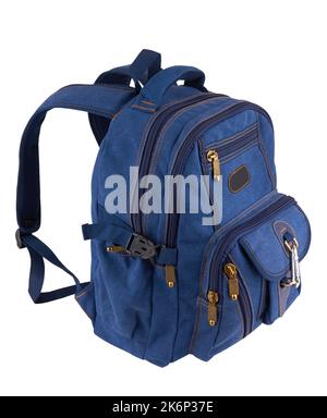 Big backpack for travel isolate on a white background Stock Photo