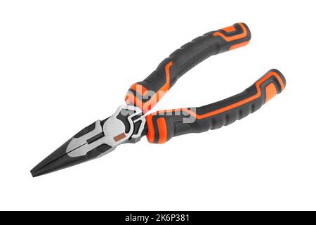 Long nose pliers isolated on a white background Stock Photo