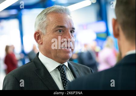 Villingen Schwenningen, Germany. 15th Oct, 2022. Thomas Strobl (CDU), Minister of the Interior and State Chairman of the CDU Baden-Württemberg at the State Party Conference of the CDU Baden-Württemberg at the exhibition center. Credit: Silas Stein/dpa/Alamy Live News Stock Photo