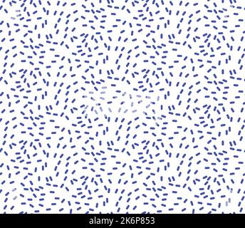Seamless vector pattern of funny dashes, arranged in random order, popular graphic design texture Stock Vector