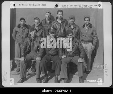 A Crew Of The 524Th Bomb Squadron, 379Th Bomb Group, Poses For The ...