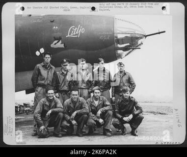 Crew Of The Martin B-26 'Litljo' Of The 554Th Bomb Squadron, 386Th Bomb ...