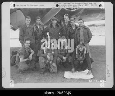 Crew 6 Of The 612Th Bomb Squadron, 401St Bomb Group, Pose Beside The ...