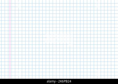 Notebook paper background. Grid note document. Vector illustration Stock Vector