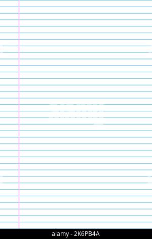Notebook paper background. Line note document. Vector illustration Stock Vector