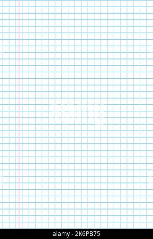 Paper grid texture. Notebook page template. Checkered worksheet for ...