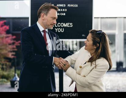 Washington, Vereinigte Staaten. 14th Oct, 2022. Federal Finance Minister Christian Lindner (FDP) meets Canadian Finance Minister Chrystia Freeland. Washington, 10/14/2022. Credit: dpa/Alamy Live News Stock Photo