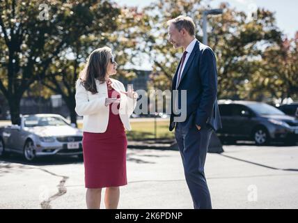 Washington, Vereinigte Staaten. 14th Oct, 2022. Federal Finance Minister Christian Lindner (FDP) meets Canadian Finance Minister Chrystia Freeland. Washington, 10/14/2022. Credit: dpa/Alamy Live News Stock Photo