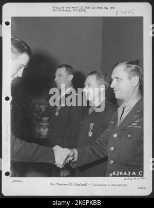 Major General Earle Partridge Presenting Colonel Carl H. Norcross ...