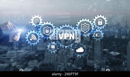 VPN virtual private network proxy and ssl concept Stock Photo