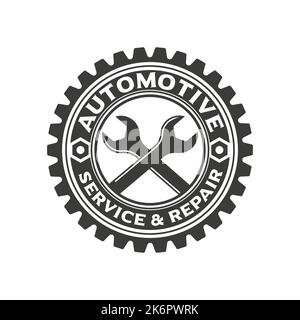 Auto service logo template, Logo for automotive industry related business, Service and Repair. Vector logo automotive emblem, stamp Stock Vector