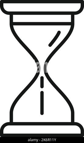Hourglass icon outline vector. Work time. Home schedule Stock Vector