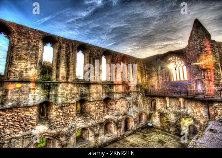 City of Dunfermline, Scotland. Artistic view of Dunfermline Palace refectory. Stock Photo