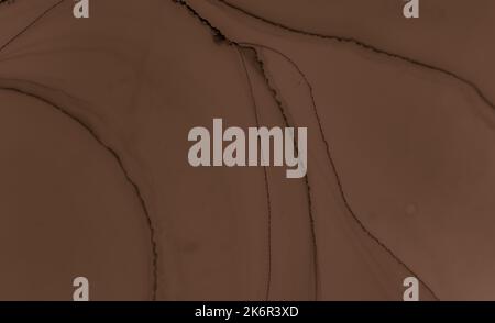 Liquid Chocolate Texture. Brown Creamy Stock Photo