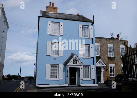 albion lodge house in trinity square,margate town,in east kent,uk the former home of married actors,hattie jacques and john le mesurier,uk oct 2022 Stock Photo