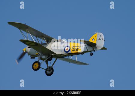 Hawker Nimrod II, K3661, G-BURZ, Old Warden, Biggleswade, Bedford, United Kingdom, Stock Photo