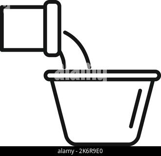 Farm cheese factory icon outline vector. Milk food. Butter process ...
