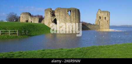 Flint Castle, Castell y Fflint, North Wales, United Kingdom, Stock Photo