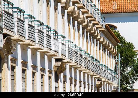 Imperial Palace in downtown Rio de Janeiro, Brazil - October 28, 2022: Details of the Imperial Palace in downtown Rio de Janeiro. Stock Photo